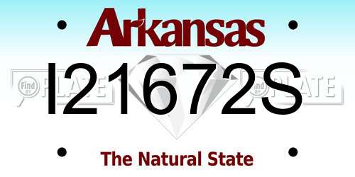 I21672S Arkansas License Plate