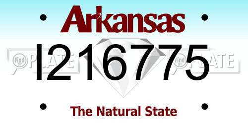 I216775 Arkansas License Plate