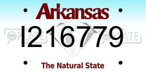 I216779 Arkansas License Plate