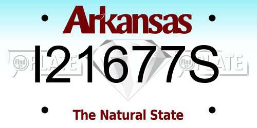 I21677S Arkansas License Plate