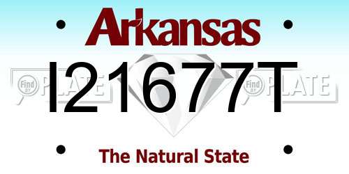I21677T Arkansas License Plate