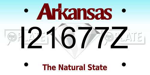 I21677Z Arkansas License Plate