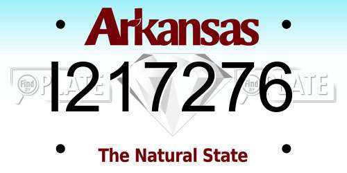 I217276 Arkansas License Plate