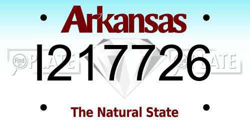 I217726 Arkansas License Plate