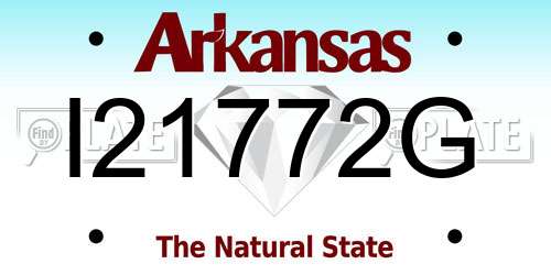 I21772G Arkansas License Plate