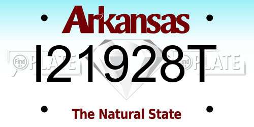 I21928T Arkansas License Plate