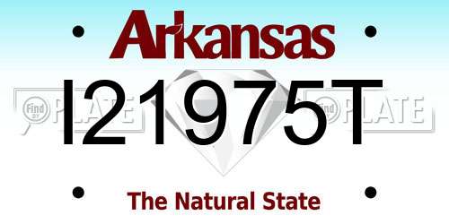 I21975T Arkansas License Plate