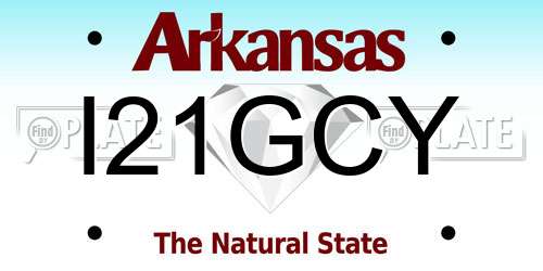 I21GCY Arkansas License Plate