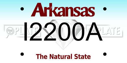I2200A Arkansas License Plate