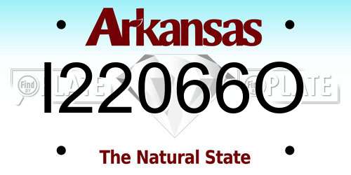 I22066O Arkansas License Plate