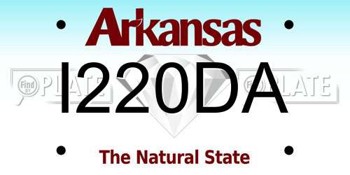 I220DA Arkansas License Plate