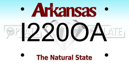 I220OA Arkansas License Plate
