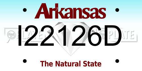 I22126D Arkansas License Plate