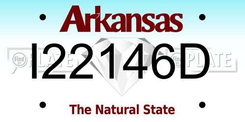 I22146D Arkansas License Plate