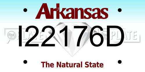 I22176D Arkansas License Plate