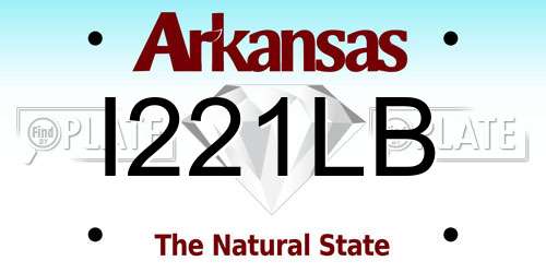 I221LB Arkansas License Plate