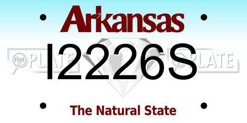 I2226S Arkansas License Plate