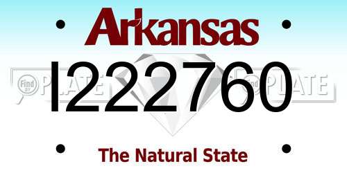 I222760 Arkansas License Plate
