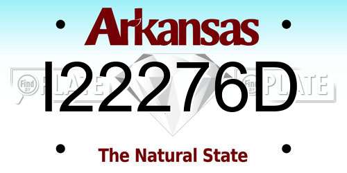 I22276D Arkansas License Plate