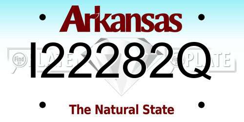 I22282Q Arkansas License Plate