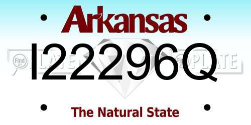 I22296Q Arkansas License Plate