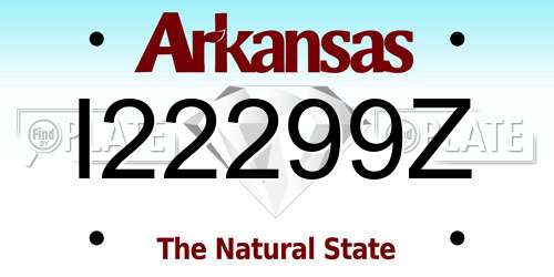 I22299Z Arkansas License Plate