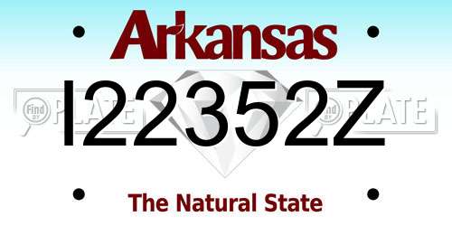 I22352Z Arkansas License Plate