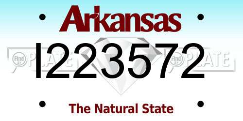 I223572 Arkansas License Plate