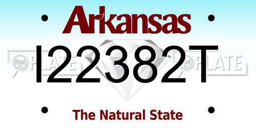 I22382T Arkansas License Plate