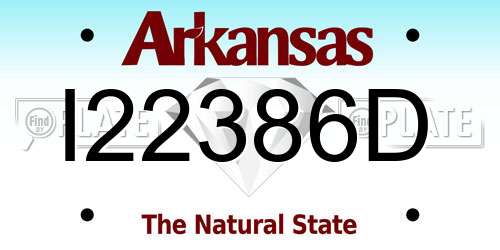 I22386D Arkansas License Plate