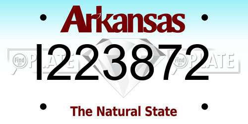 I223872 Arkansas License Plate