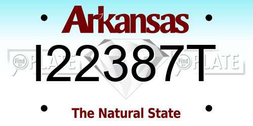 I22387T Arkansas License Plate
