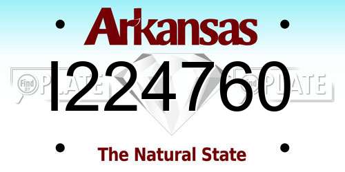 I224760 Arkansas License Plate