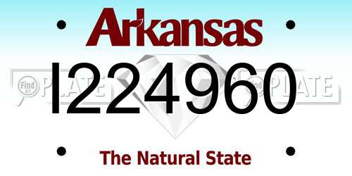 I224960 Arkansas License Plate