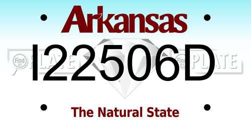 I22506D Arkansas License Plate