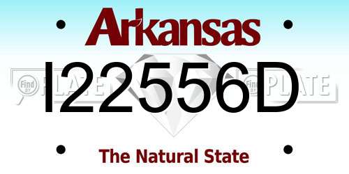 I22556D Arkansas License Plate