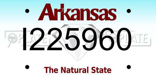 I225960 Arkansas License Plate
