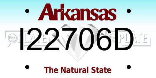 I22706D Arkansas License Plate