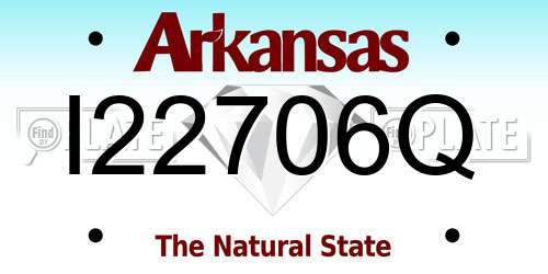 I22706Q Arkansas License Plate