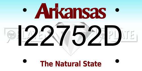 I22752D Arkansas License Plate