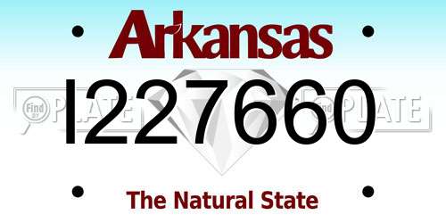 I227660 Arkansas License Plate