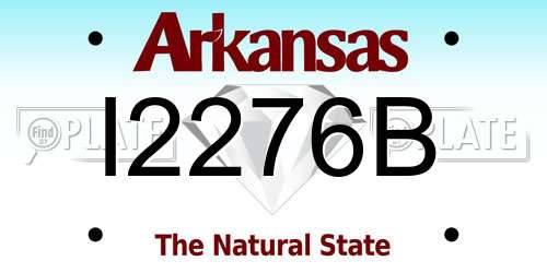 I2276B Arkansas License Plate