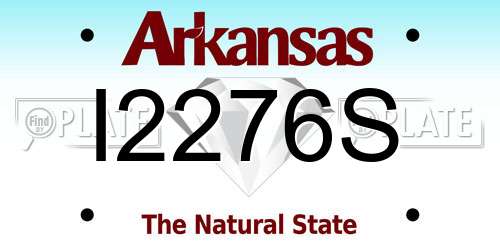 I2276S Arkansas License Plate