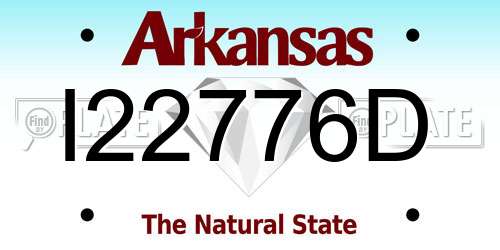 I22776D Arkansas License Plate