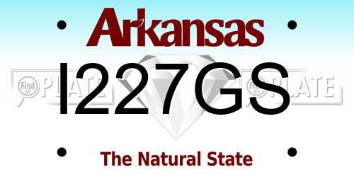I227GS Arkansas License Plate