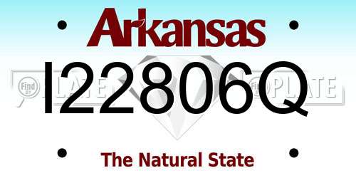 I22806Q Arkansas License Plate