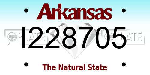 I228705 Arkansas License Plate