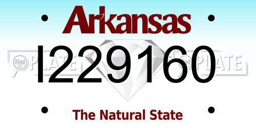I229160 Arkansas License Plate