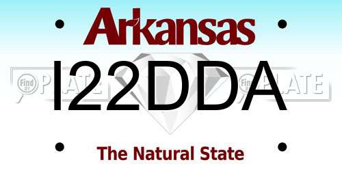 I22DDA Arkansas License Plate