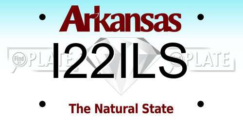 I22ILS Arkansas License Plate
